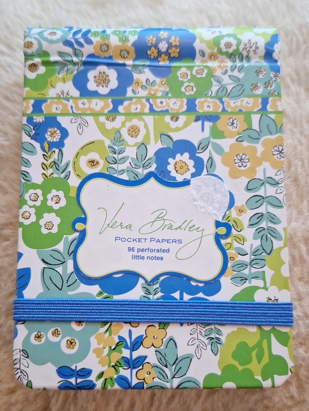 Vera Bradley Blue, Green & Yellow Floral Pocket Papers. New Nvr Used